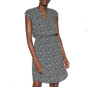 WHBM BLOUSON CAP SLEEVE DRESS